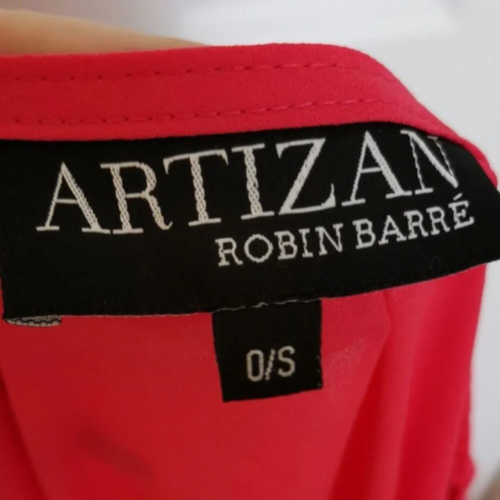 Coral Georgette Kimono top blouse by Artizancool... - Picture 5 of 5